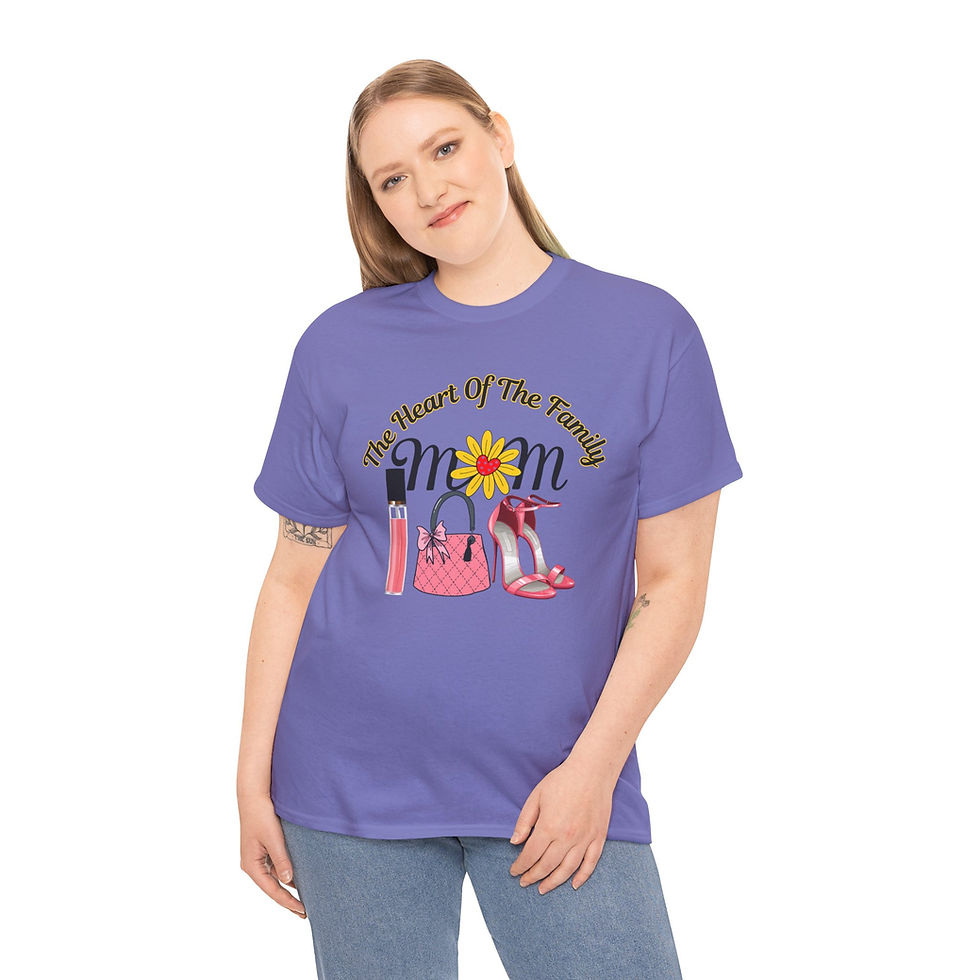 Thumbnail: Mom Heart of the Family Unisex Heavy Cotton Tee