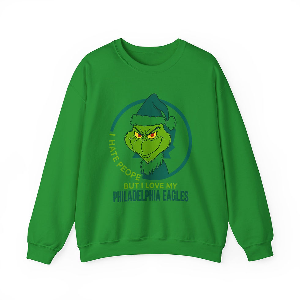Thumbnail: Grinch "I Hate People, But I Love My Philadelphia Eagles" SweatshirtSweatshirt