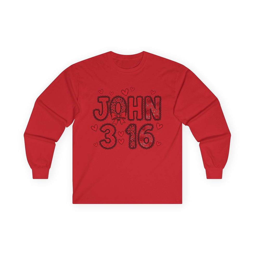 Thumbnail: Valentine John 3:16 Long Sleeve Tee