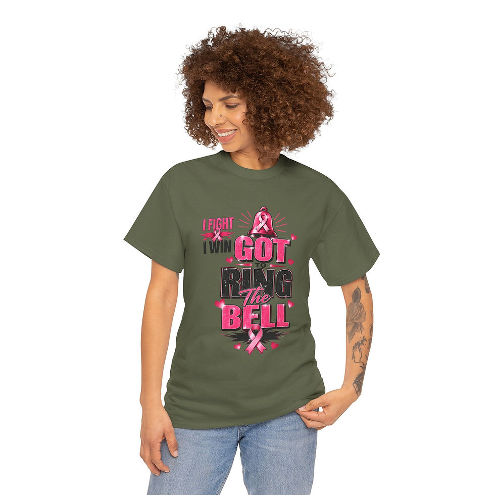 Thumbnail: I Fought I Won Got To Ring The Bell Breast Cancer Awareness T-Shirt