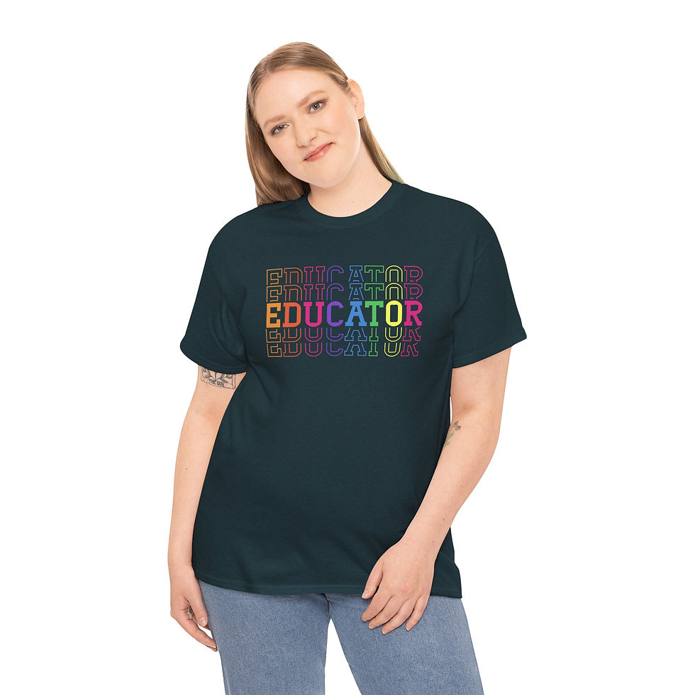Thumbnail: Educator Rainbow Shirt | Retro Teacher Pride Tee