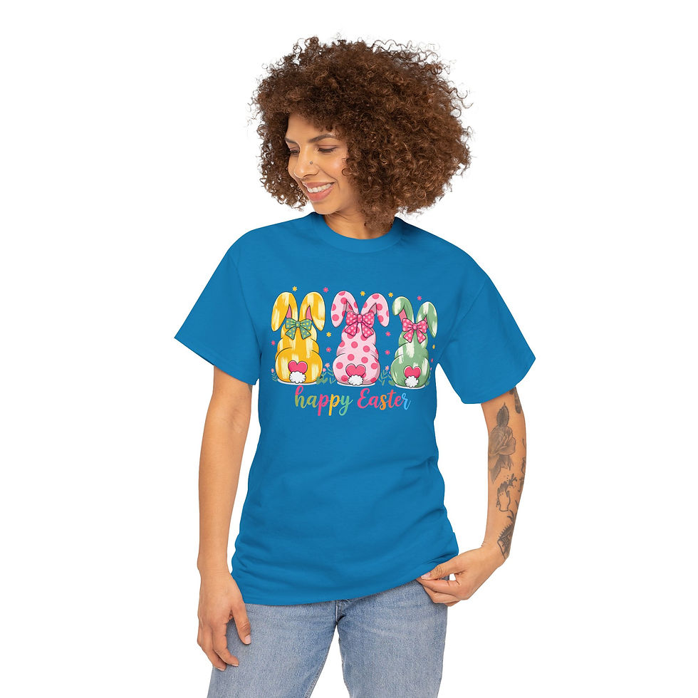 Thumbnail: Bunny Squad  Happy Easter Unisex Heavy Cotton Tee