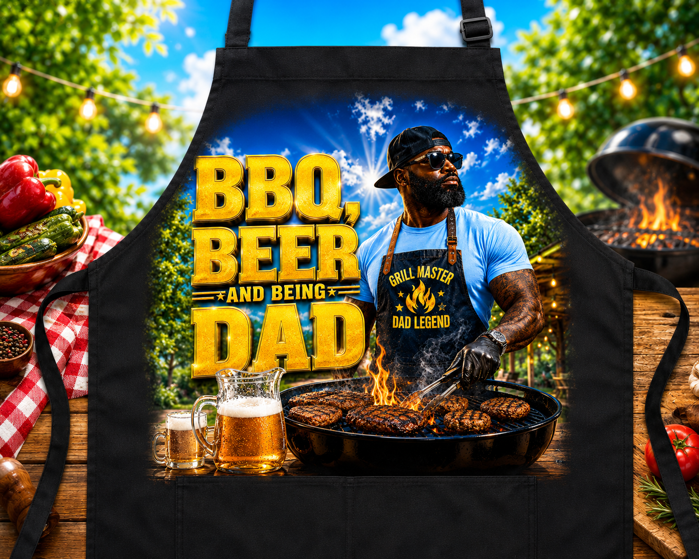 BBQ BEER And Being DAD Digital Download PNG
