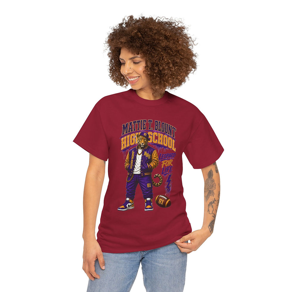 Thumbnail: Leopard Mascot High School Tee — "Leopard For Life" Vintage Sports Shirt