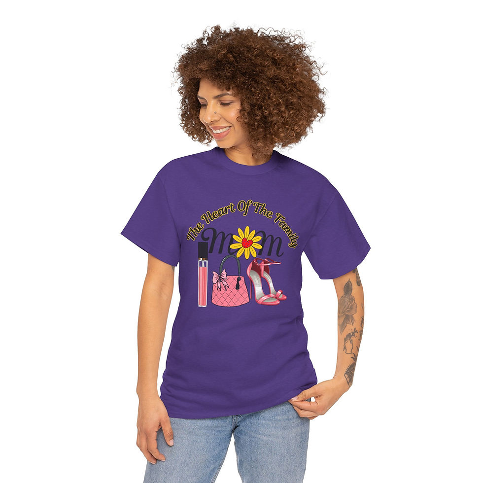 Thumbnail: Mom Heart of the Family Unisex Heavy Cotton Tee
