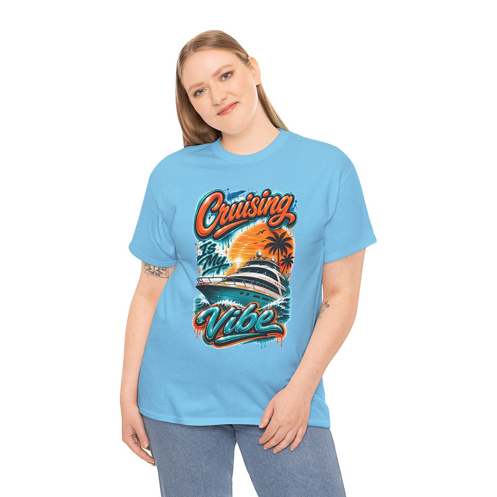 Thumbnail: Cruising Vibe Tee — Vintage Yacht Sunset Beach T-Shirt