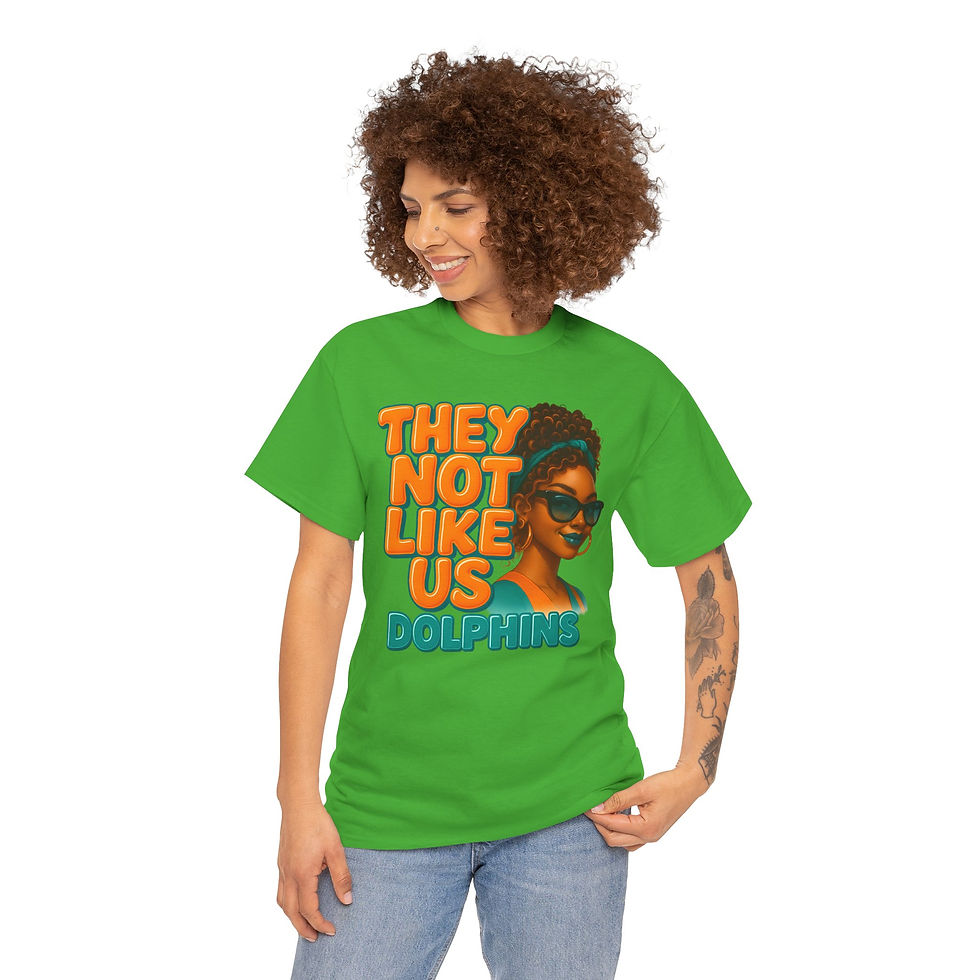 Thumbnail: They Not Like Us Dolphins  Unisex Heavy Cotton Tee
