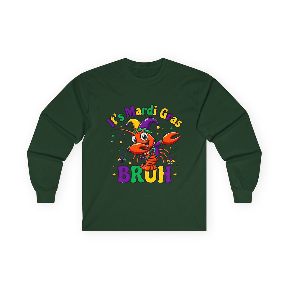 Thumbnail: Mardi Gras Bruh Long Sleeve Tee