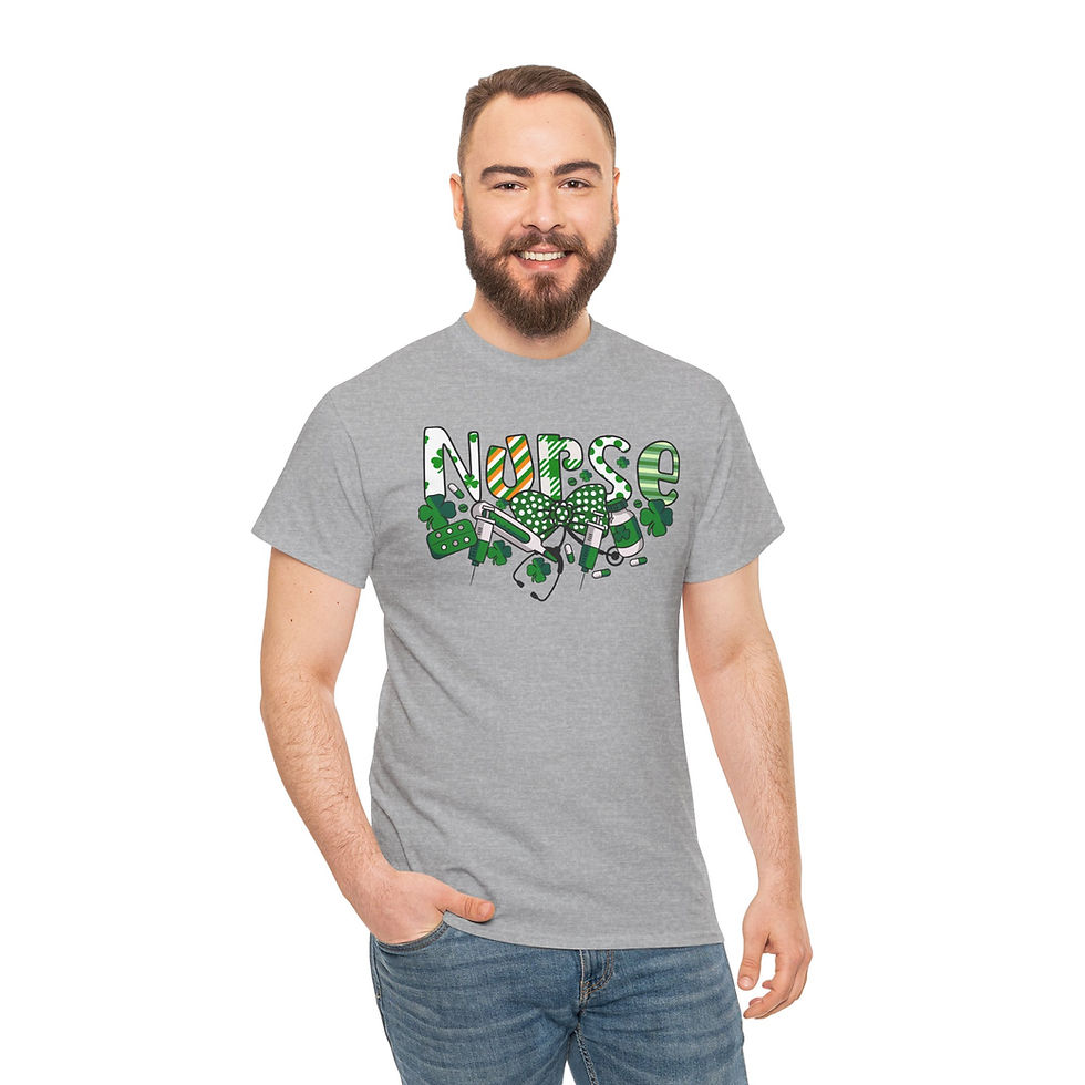 Thumbnail: Nurse St. Patrick's Day Unisex Heavy Cotton Shirt Tee