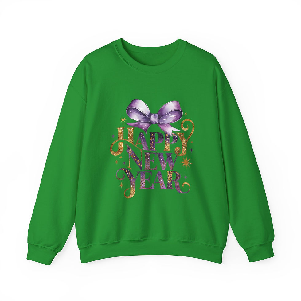 Thumbnail: Golden Glow Happy New Year Crewneck Sweatshirt