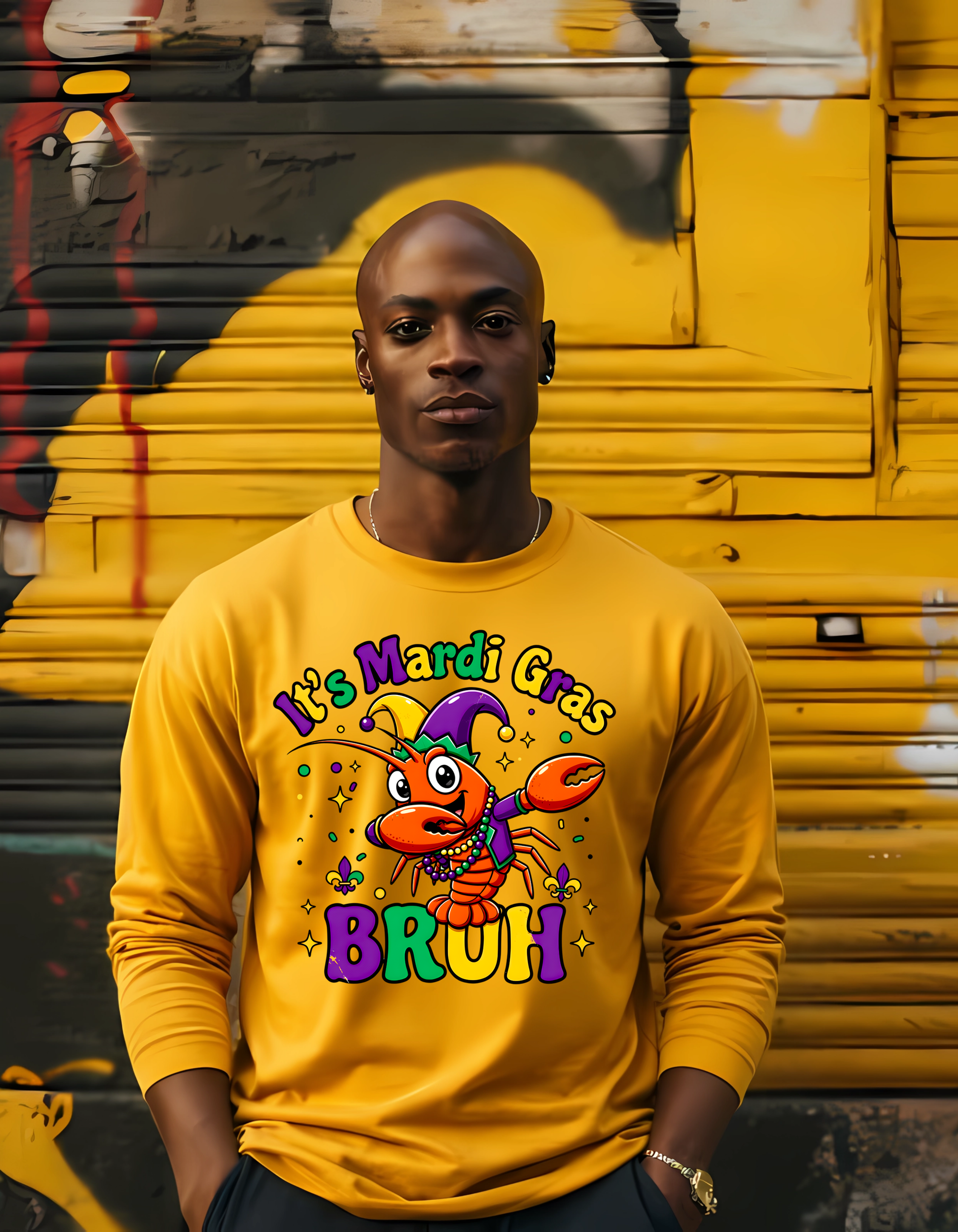 Mardi Gras Bruh Long Sleeve Tee