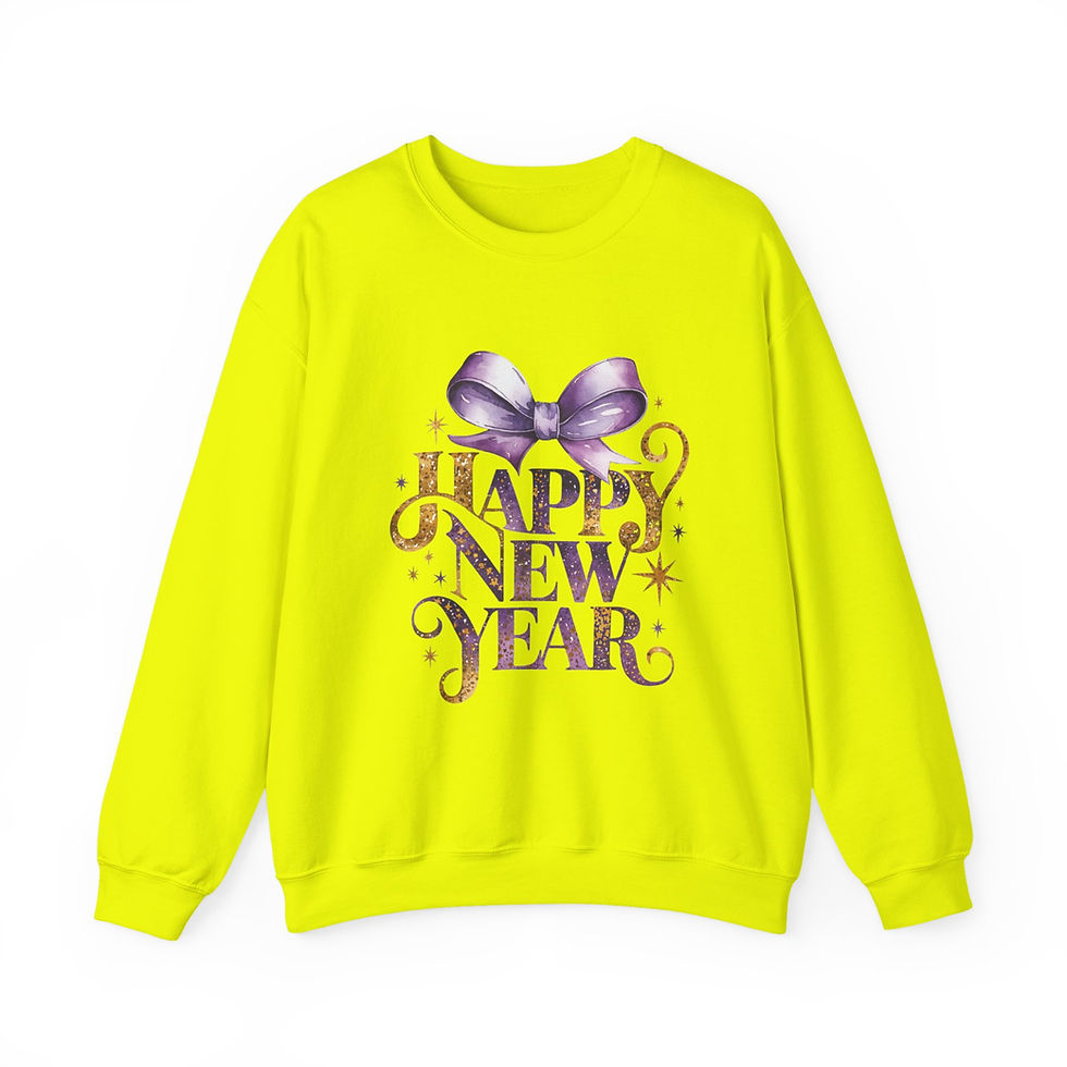 Thumbnail: Golden Glow Happy New Year Crewneck Sweatshirt