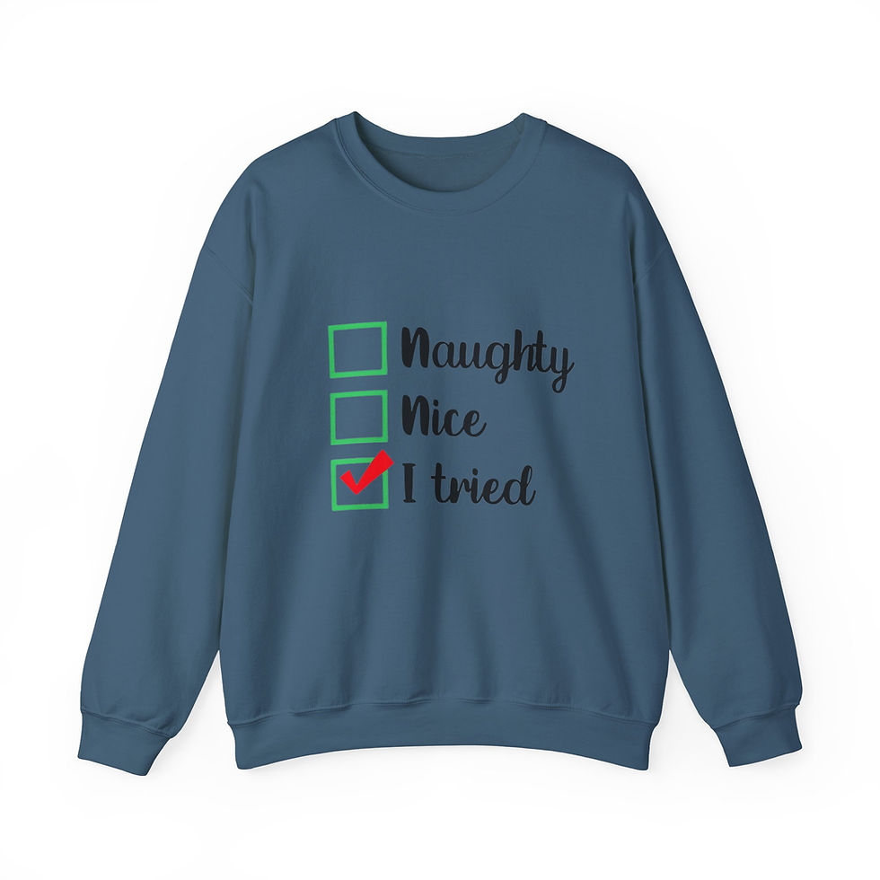 Thumbnail:  I Tried Holiday Checklist Sweatshirt