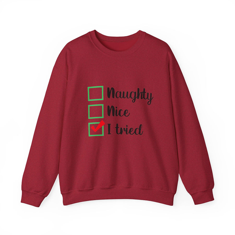 Thumbnail:  I Tried Holiday Checklist Sweatshirt