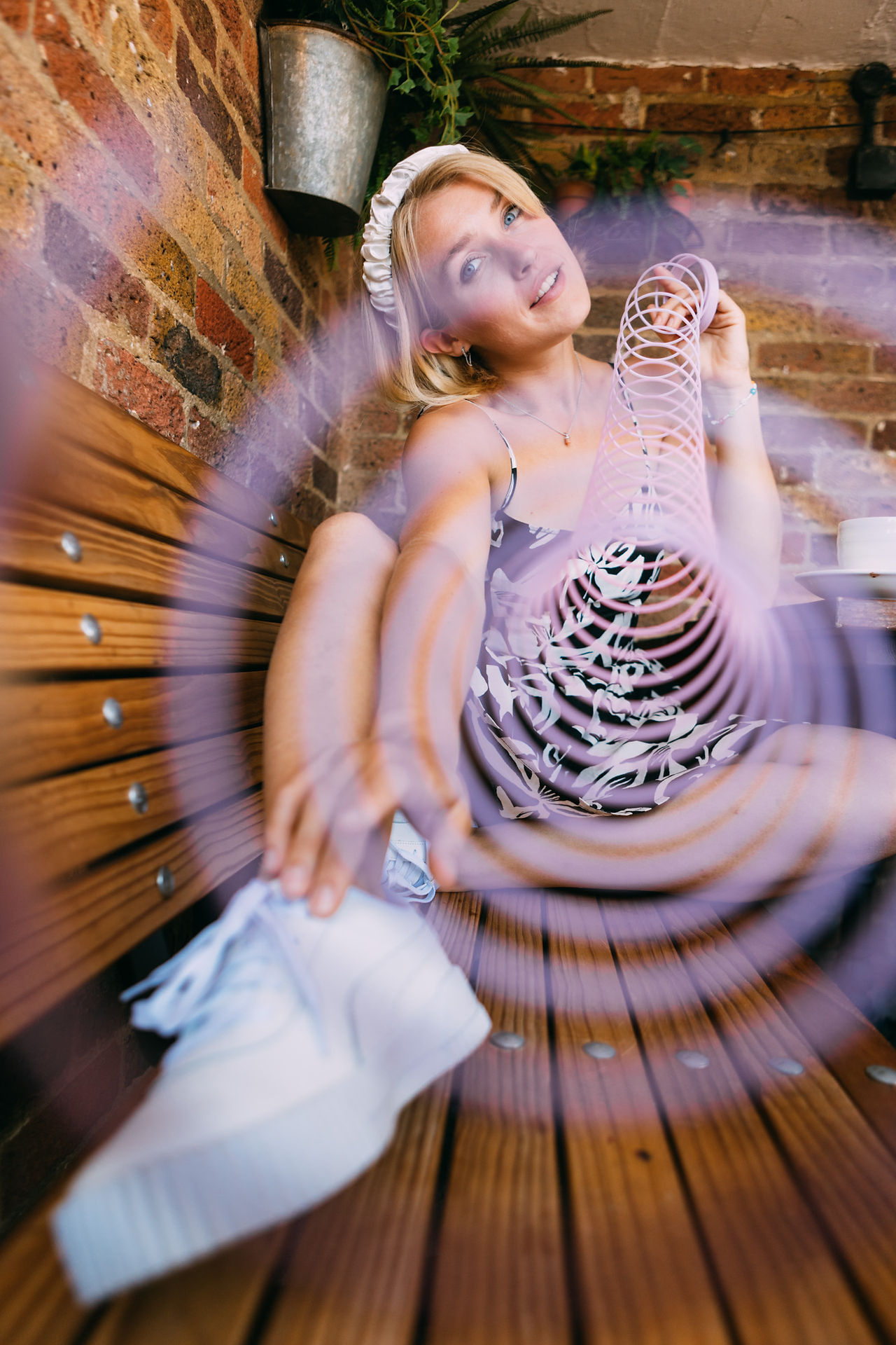 Unique and expressive portrait with dramatic lighting and a bold composition.
