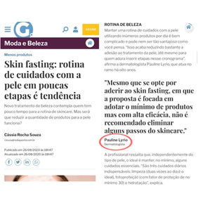 Skin fasting - reportagem no jornal A Gazeta