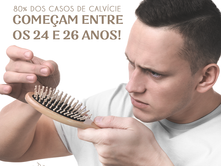 Maioria dos casos de Calvície começa entre 24 e 26 anos