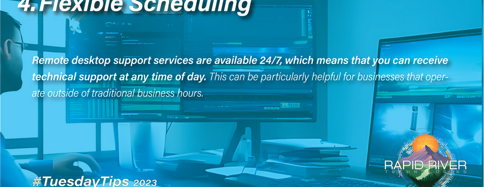 Remote desktop support can provide businesses with customized solutions that are tailored to their specific needs. IT experts can work with businesses to identify their unique requirements and create a customized support plan that addresses these needs. This can include everything from software updates to data backup and recovery, depending on the business's specific requirements.