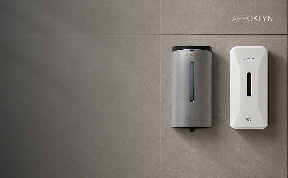 aeroklyn_soap_dispenser_aplus_hero_banner_steel_and_white.png