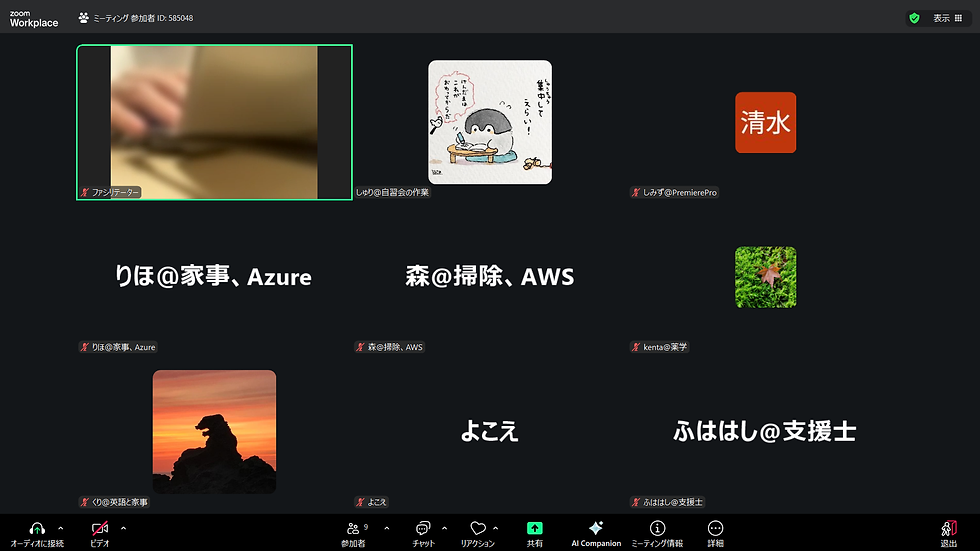 オンライン自習会の様子