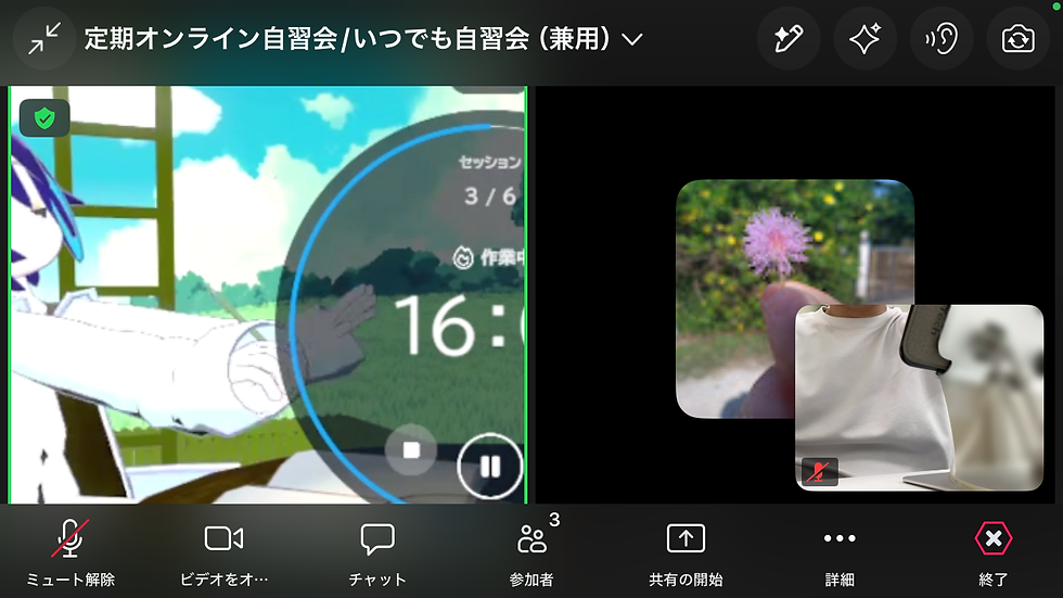 オンライン自習会の様子