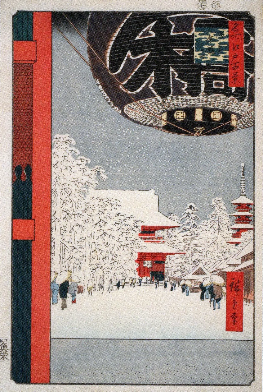 歌川広重《名所江戸百景 浅草金龍山》1856