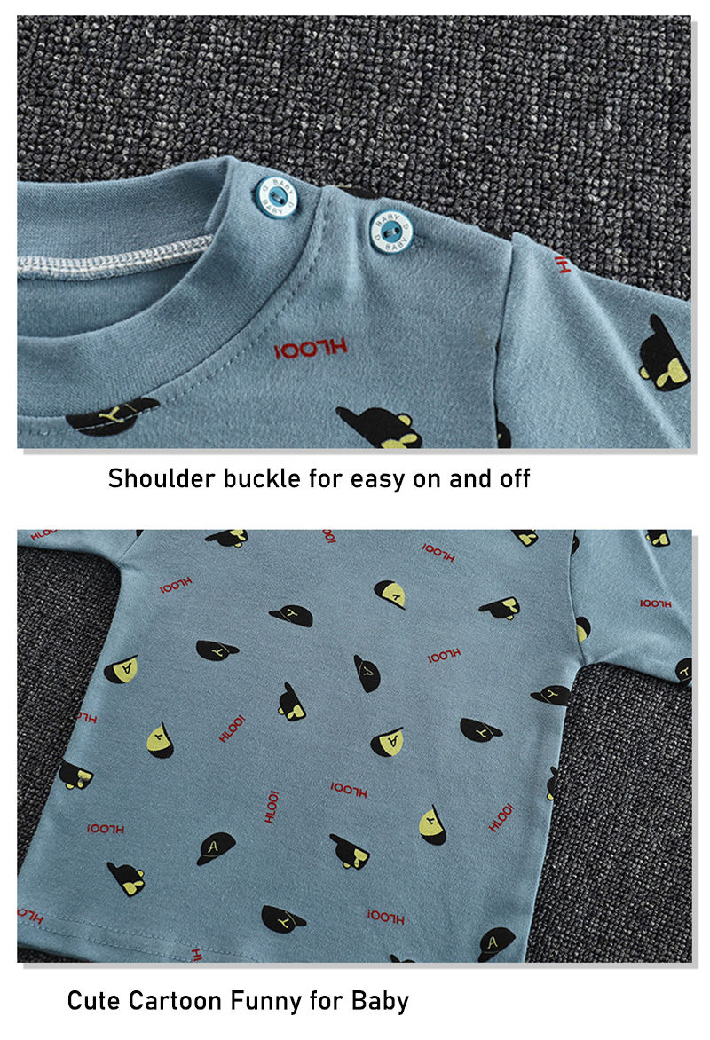 Thumbnail: Spring Autumn Children Pajamas Set High Waist Cotton Kids Long Johns Sets Boys G