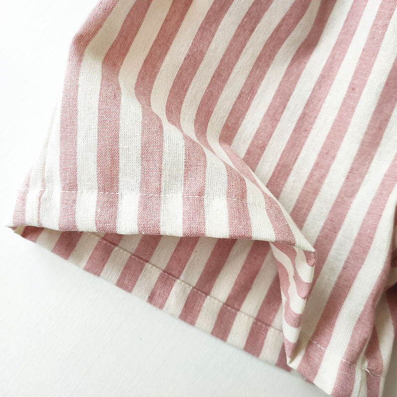 Thumbnail: Children's Clothing Vintage Linen Cotton Stripe Pants Baby Boy Girl Casual Short