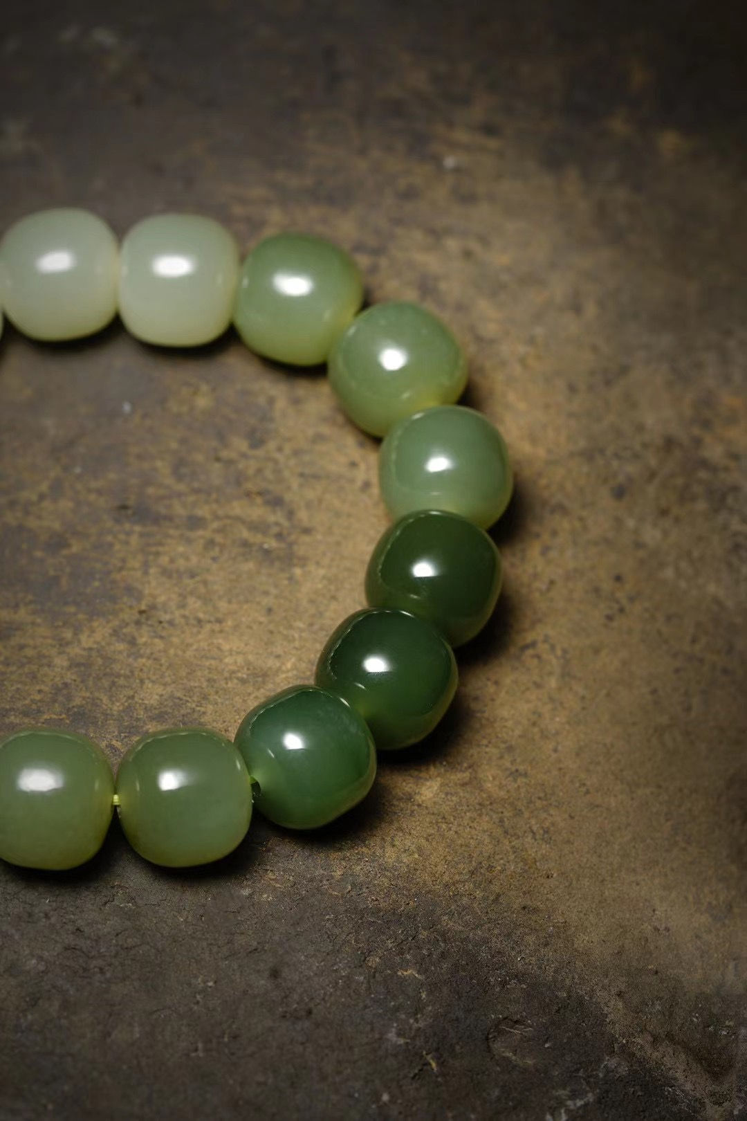 Cyan White Qinghai Jade Bracelet