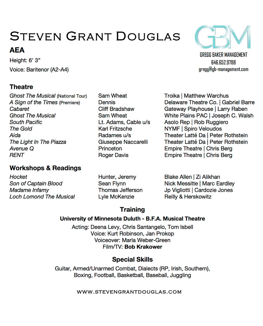 Steven Grant Douglas GBM Resume (1-24-19