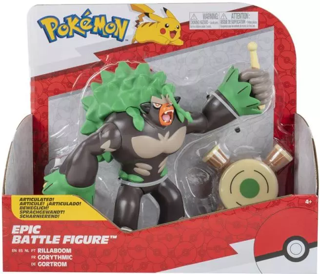 Miniatura: Pokemon Epic battle Figure 18 cm - Rillaboom