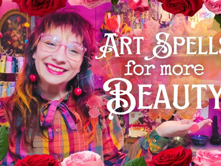Author in a colorful art studio