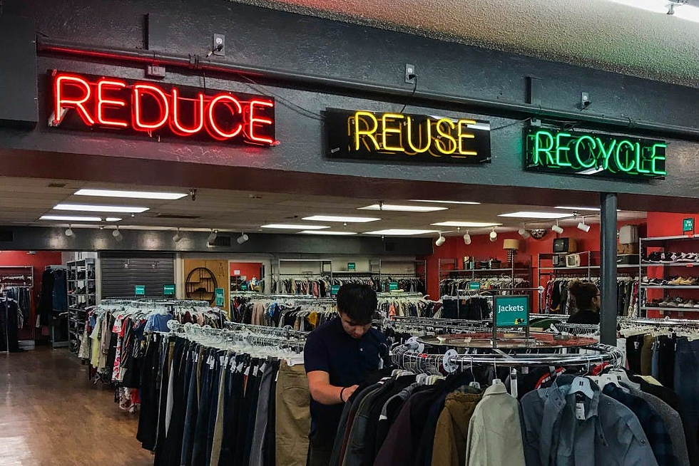 Jessica Myers: A customer browses through clothes at Buffalo Exchange in Tempe, Arizona, on Thursday, Nov. 1, 2018.
