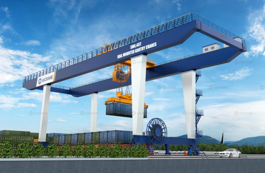rail mounted container gantry crane