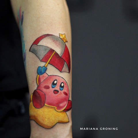 Tatuaje de Kirby en color 