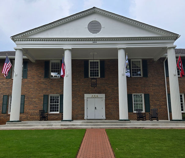 Front of House with Letters and Flags 20
