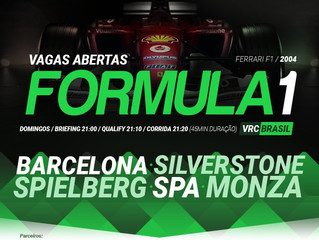 Formula 1 e na VRC Brasil.