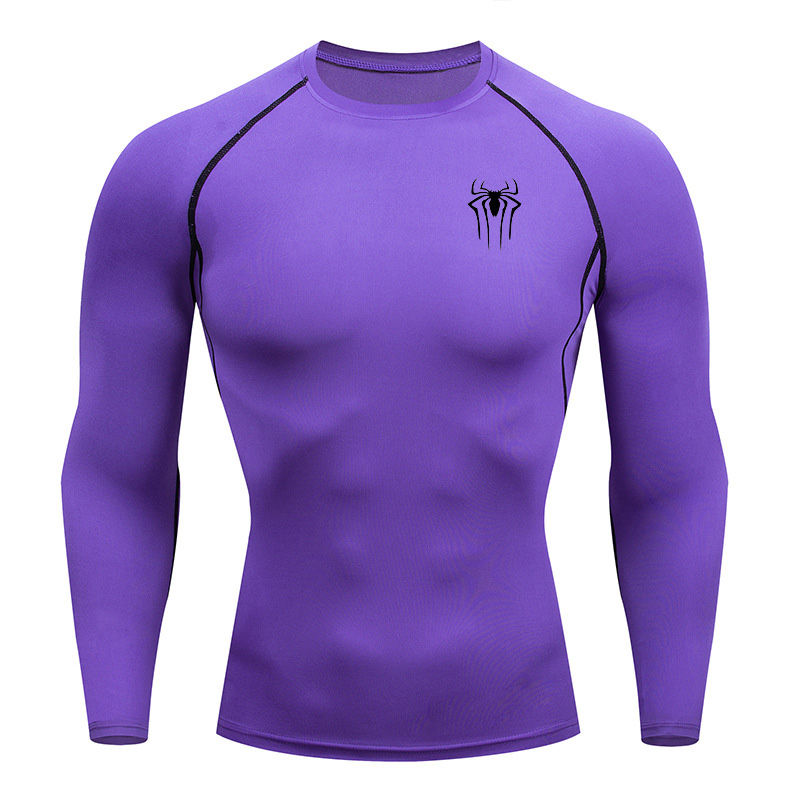 Thumbnail: Compression Running Men T-shirt Fitness Tight Long Sleeve Top Sport Shirts Train