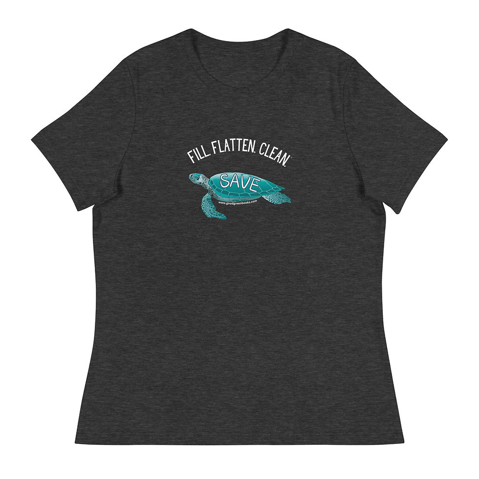 Thumbnail: FILL FLATTEN CLEAN Women's Relaxed T-Shirt White Lettering