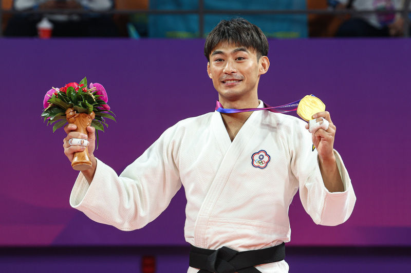 念願の金メダルを勝ち取った楊勇緯選手(照片/中華奧會)