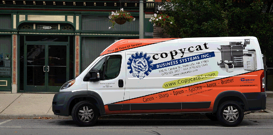 Copycat Business Systems Pottsville, Pa 17901 570-622-5551 Office Supplies Copies Fax Email Computers