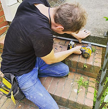 Andrew Gloudeman working