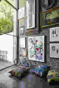color, colorful, drama, brick. windows, new house, renovate, artwork, painting, photos,