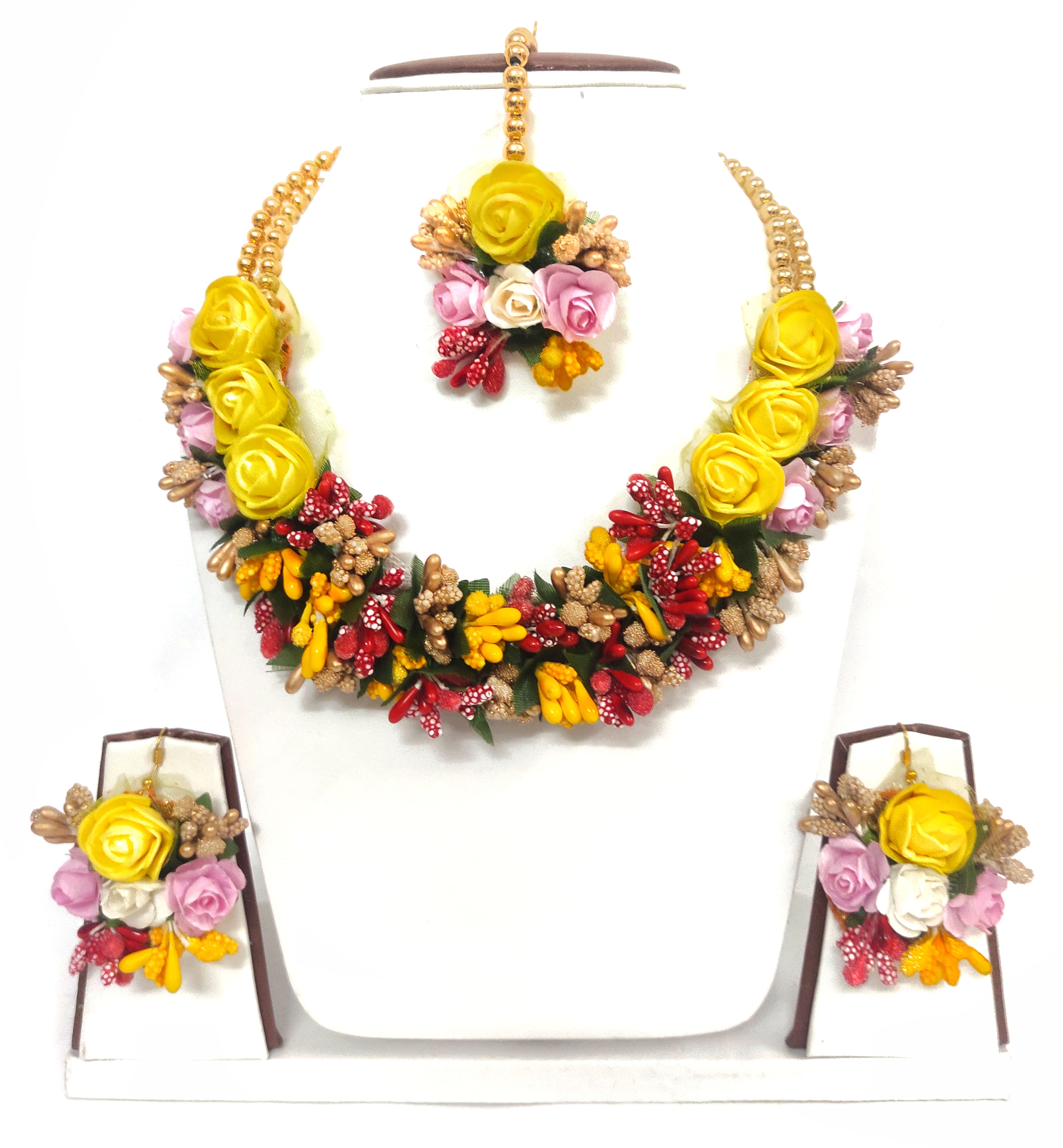 Floral Designer Jewellery Set for Haldi/Mehandi