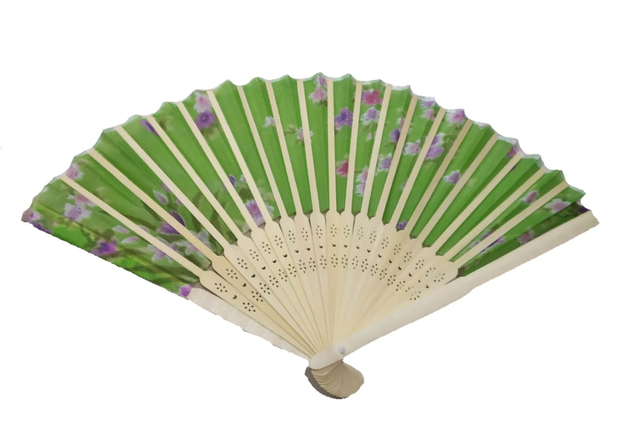 Green chinese Folding Hand Fan (40+)