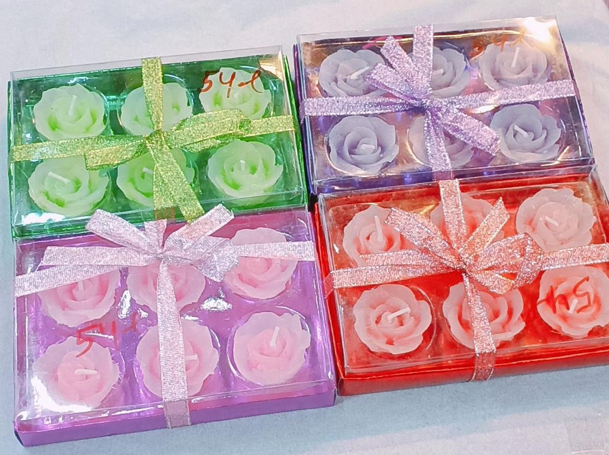 Designer wax multicolor tea light candle 54+