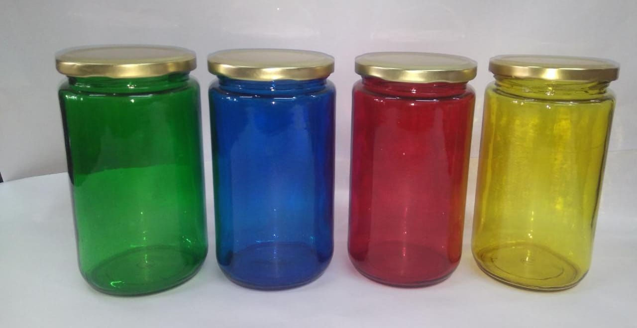1000 ml coloured glass jars