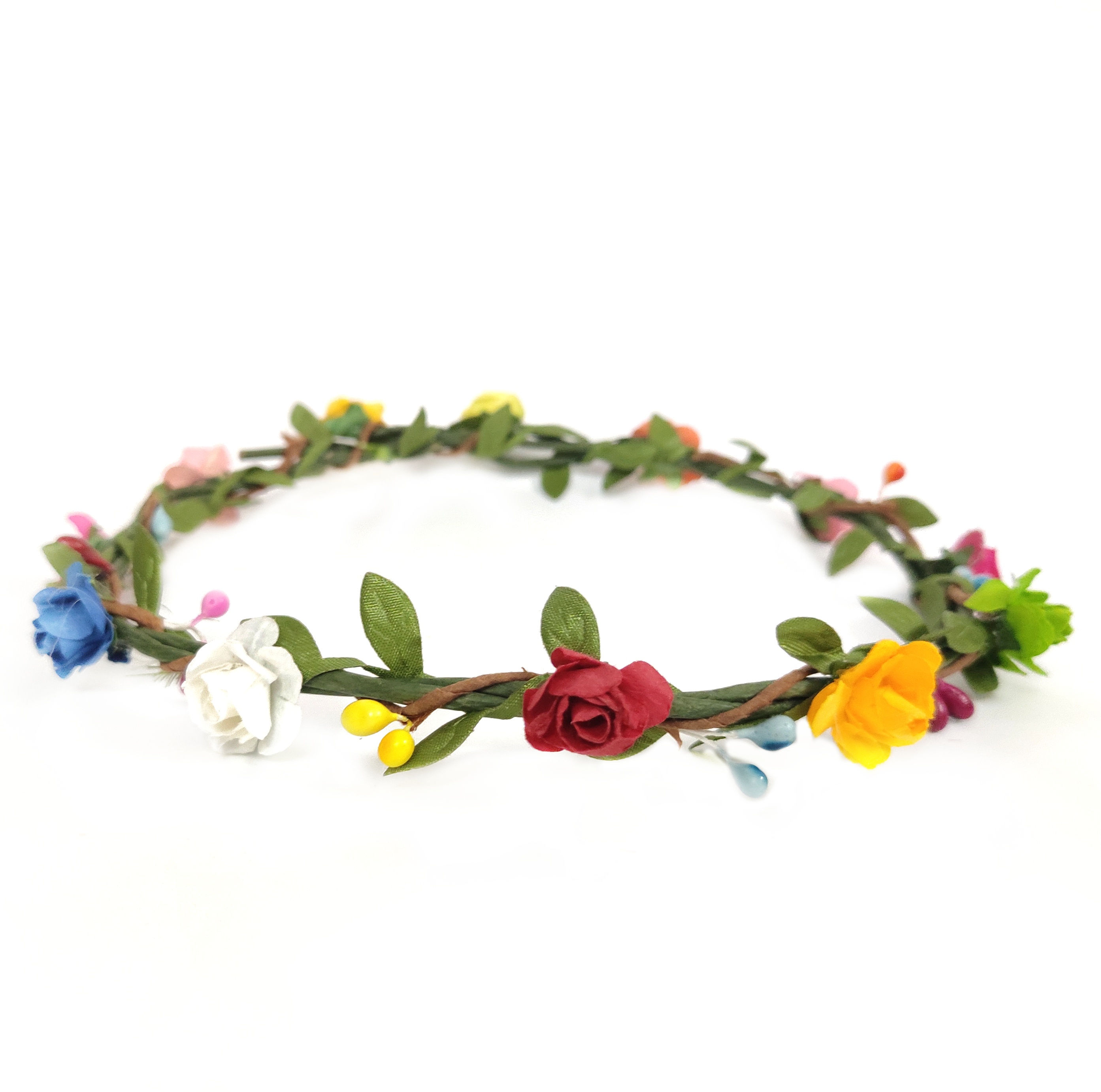Multicolor Artificial Flower Tiara For Wedding