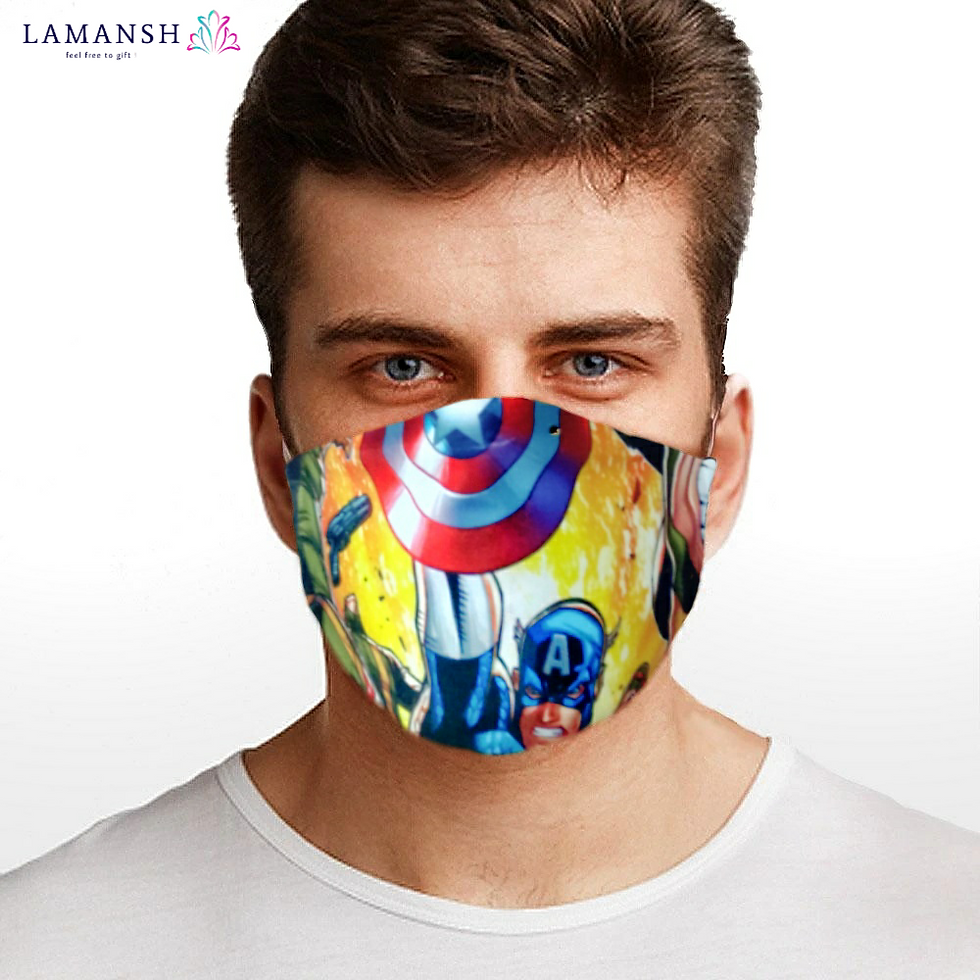 Thumbnail: Priented Cartoon 😷Masks For👦 Boys 👬 