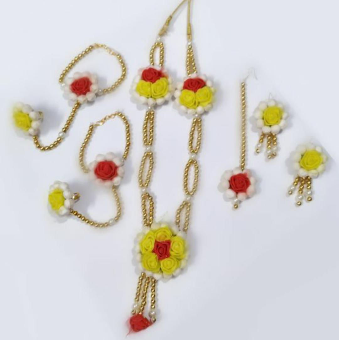 multicolor flowers jewellery set for Weddings